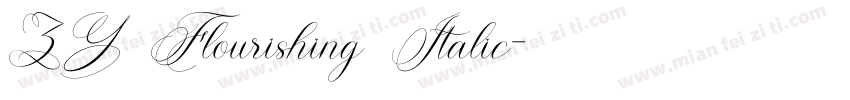 ZY Flourishing Italic字体转换